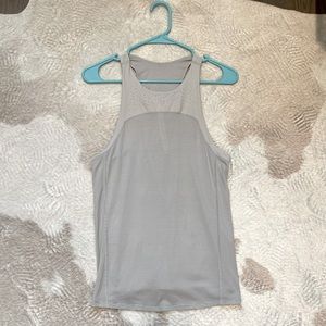 Lululemon gray swing open back tank top